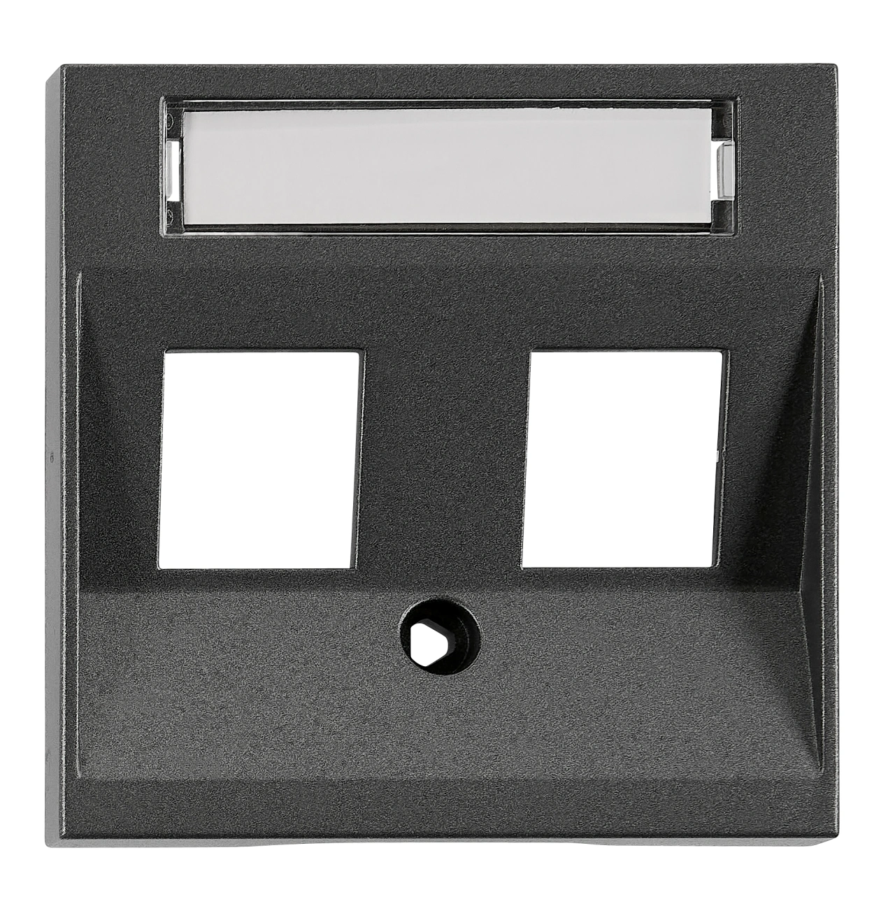 Mască 2*RJ45 ToollessLine, antracit