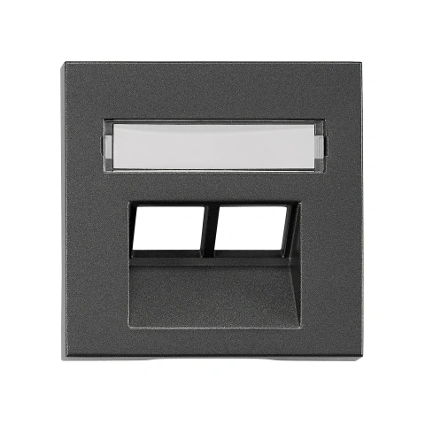 Mască 2*RJ45, antracit