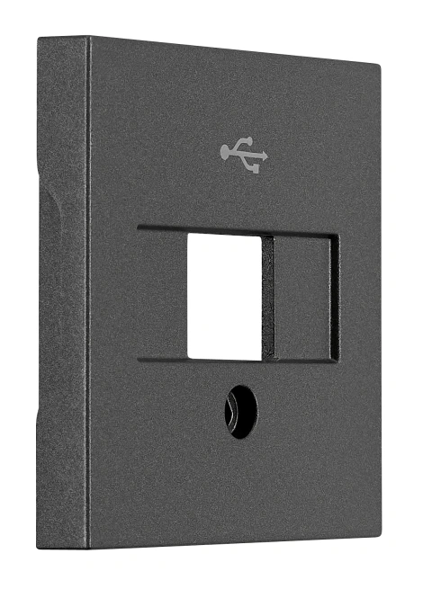 Mască Priză USB, antracit, antracit_2