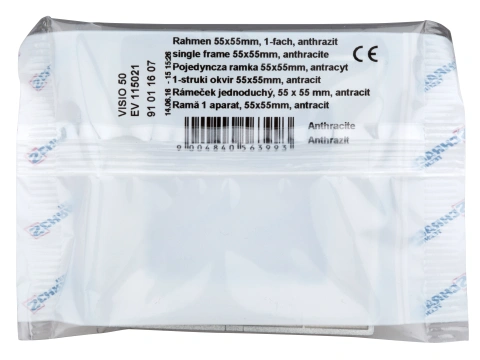 Ramă pentru 1 aparat cu dimensiuni de 55x55mm, antracit_3