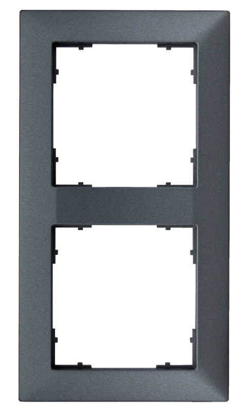 Ramă pentru 2 aparate cu dimensiuni de 55x55mm, antracit