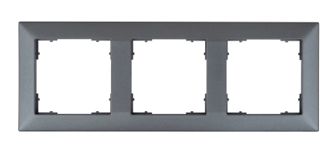 Ramă pentru 3 aparate cu dimensiuni de 55x55mm, antracit