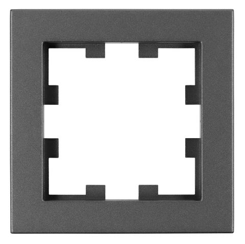 Ramă 1 aparat, Design CUBIC, antracit