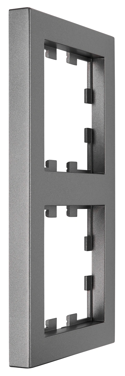 Ramă 2 aparate, Design CUBIC, antracit_2