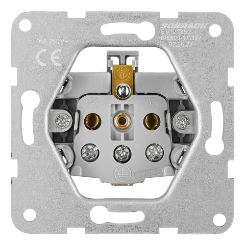 Insert priză cu Pin PE și cu protecție IP2XC, argintiu_1