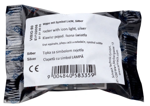 Clapetă cu simbol LAMPĂ, argintiu_3