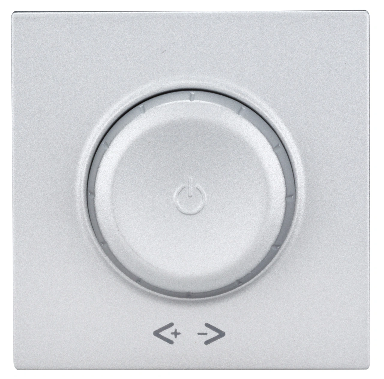 Placă frontală dimmer cu buton rotativ, argintiu