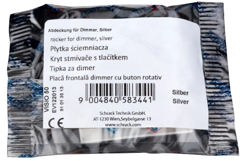Placă frontală dimmer cu buton rotativ, argintiu_3