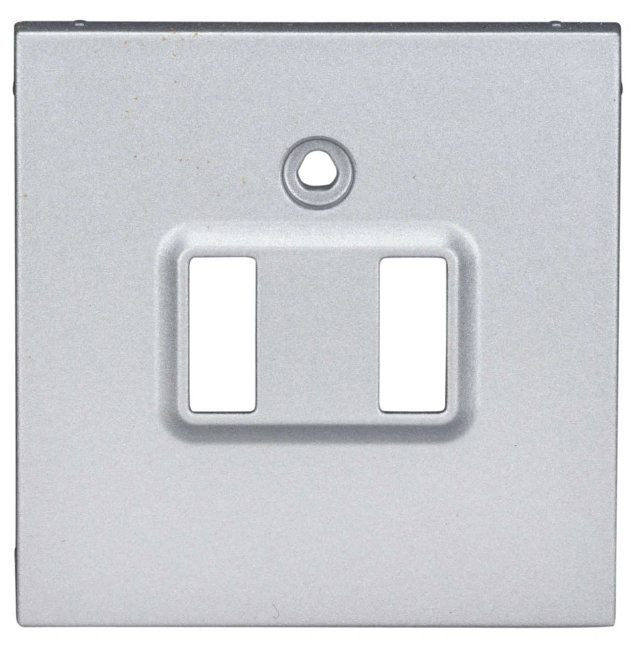 Mască priză dublă de încărcare USB, argintiu