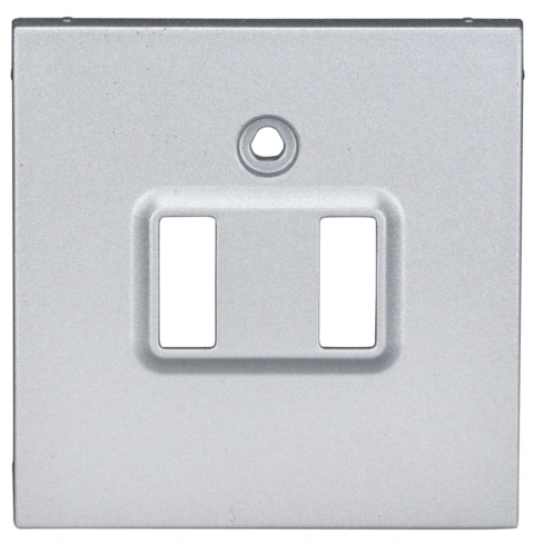 Mască priză dublă de încărcare USB, argintiu