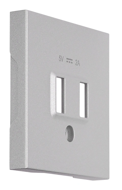 Mască frontală încărcare USB, argintie_2