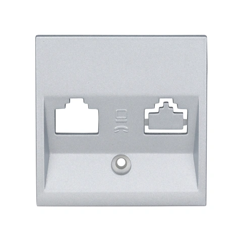 Mască pentru priză 1xRJ45 TOOLLESS LINE, argintiu