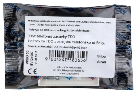 Mască pentru priză TDO(tel. Austria)/priză boxe, argintiu_3