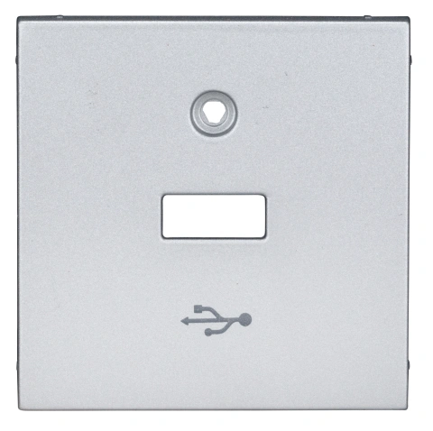 Mască pentru priză USB, argintiu