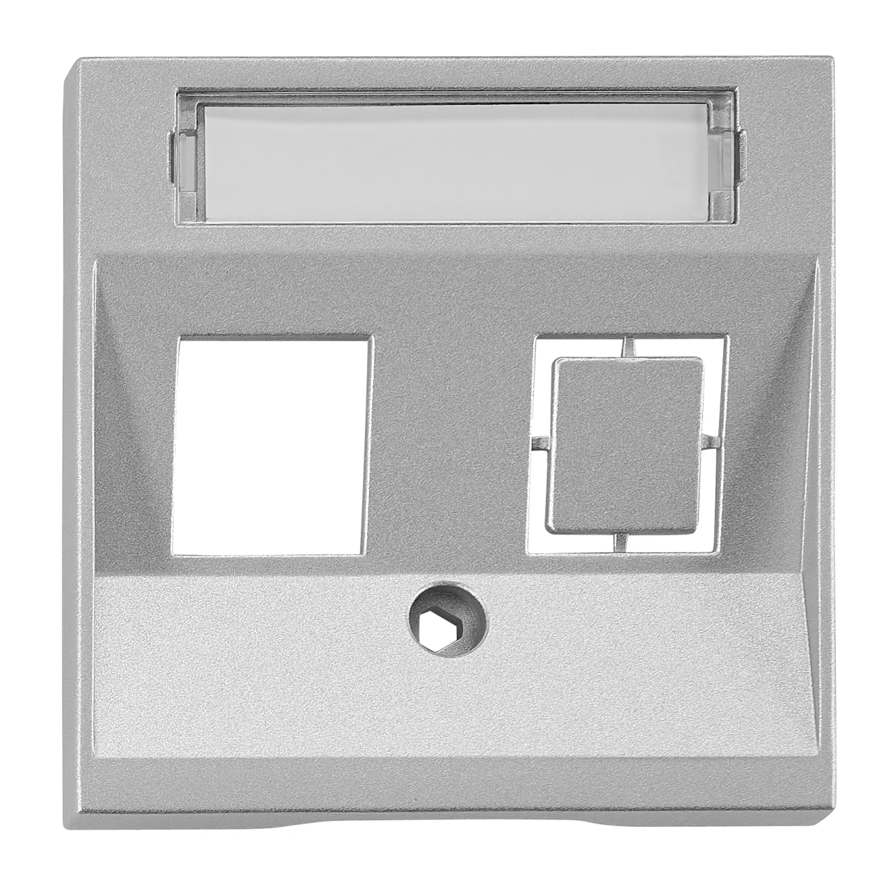 Mască 1*RJ45 ToollessLine, argintie