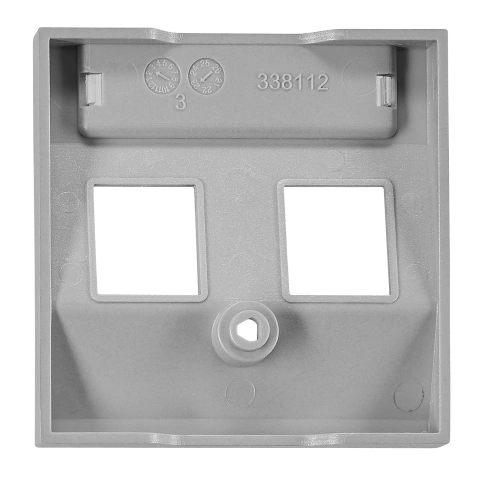 Mască 2*RJ45 ToollessLine, argintie_1