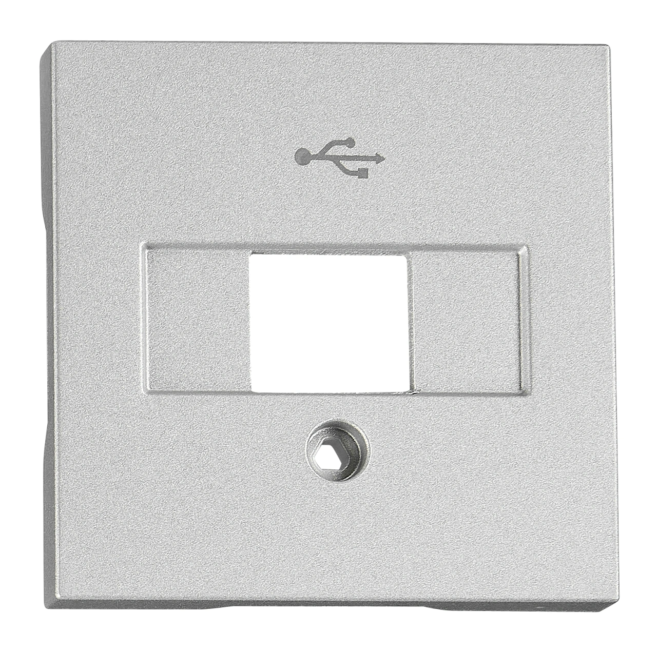 Mască Priză USB, argintie, argintie
