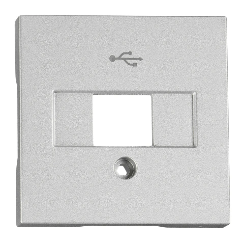 Mască Priză USB, argintie, argintie