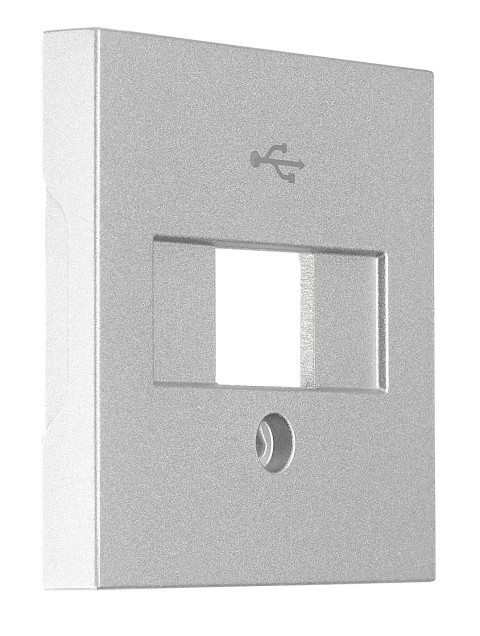 Mască Priză USB, argintie, argintie_2