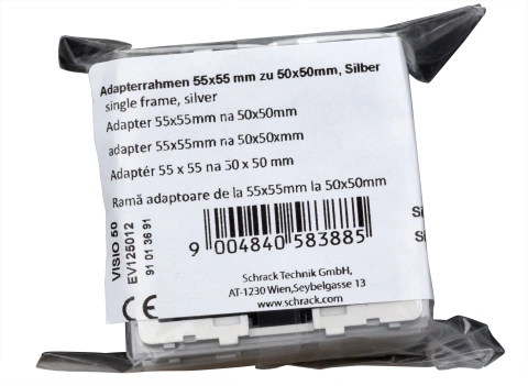 Ramă adaptoare de la 50x50mm la 55x55mm, argintiu_3