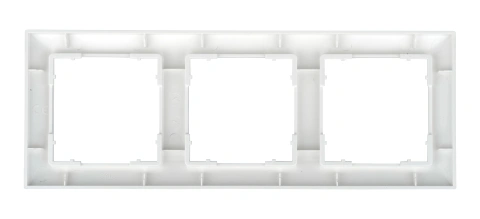 Ramă pentru 3 aparate cu dimensiuni de 55x55mm, argintie_1