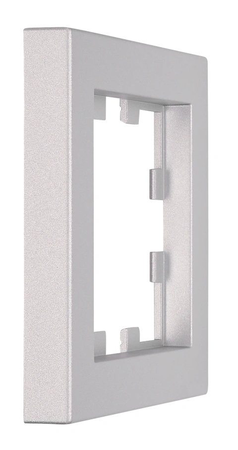 Ramă 1 aparat, Design CUBIC, argintie_2