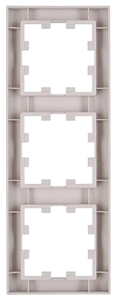 Ramă 3 aparate, Design CUBIC, argintie_1