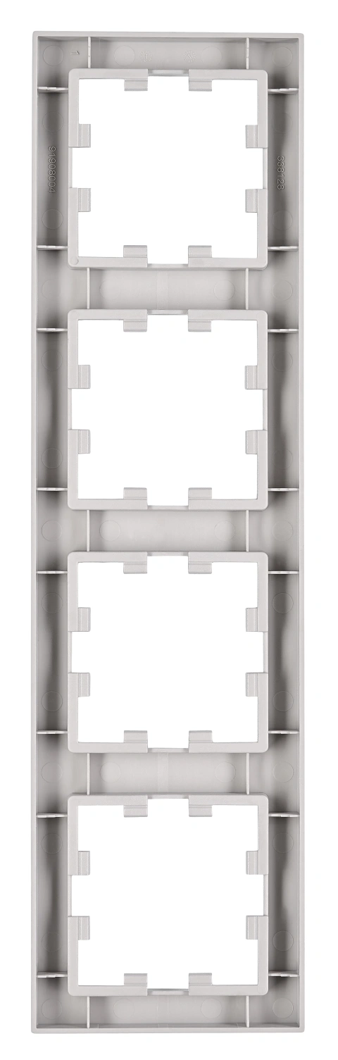 Ramă 4 aparate, Design CUBIC, argintie_1