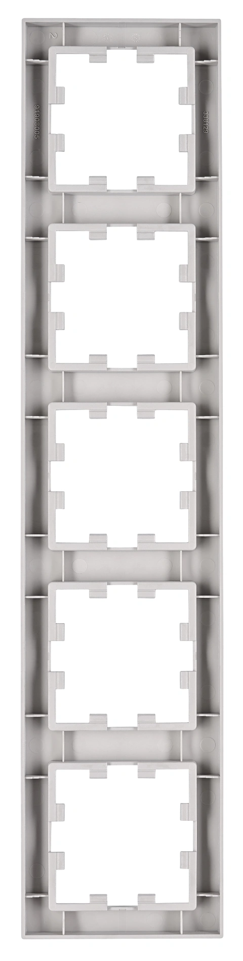 Ramă 5 aparate, Design CUBIC, argintie_1