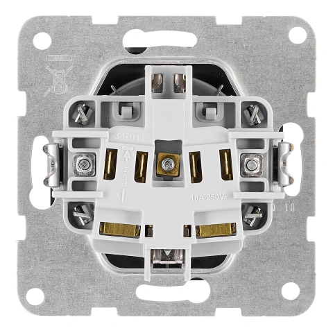 Socket outlet, cage clamps, black_2