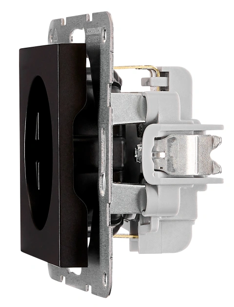 Socket outlet with safety shutter, cage clamps, black_3