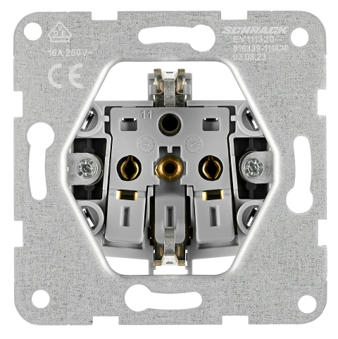 Socket outlet, flap cover, screw clamps, black_2