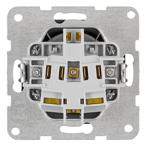 Pin socket outlet, cage clamps, black_2