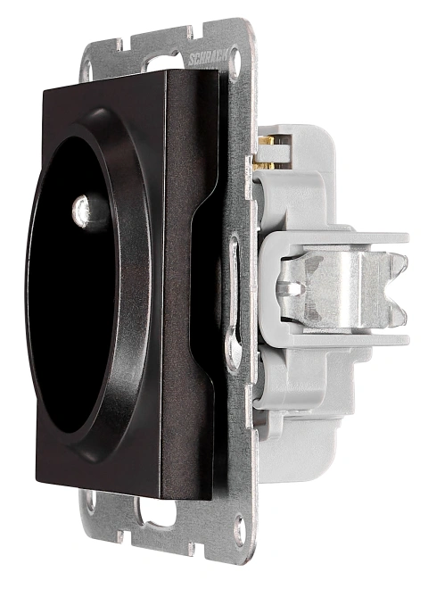 Pin socket outlet, cage clamps, black_3
