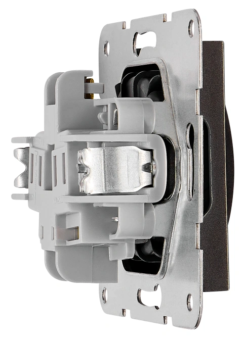 Pin socket outlet, cage clamps, black_4