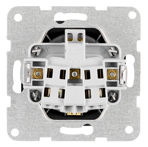 Pin socket outlet, screw clamps, black_2