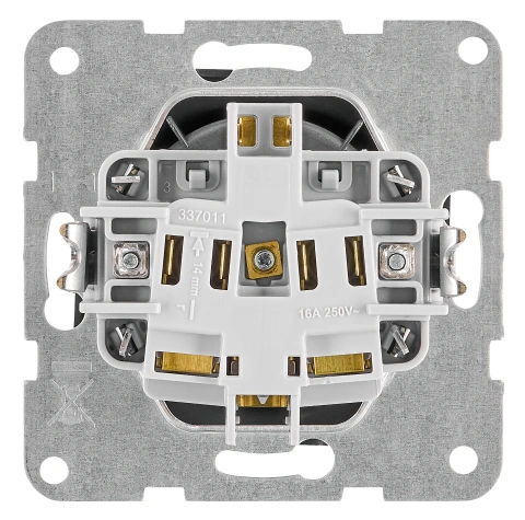 Pin socket outlet with safety shutter, cage clamps, black_2