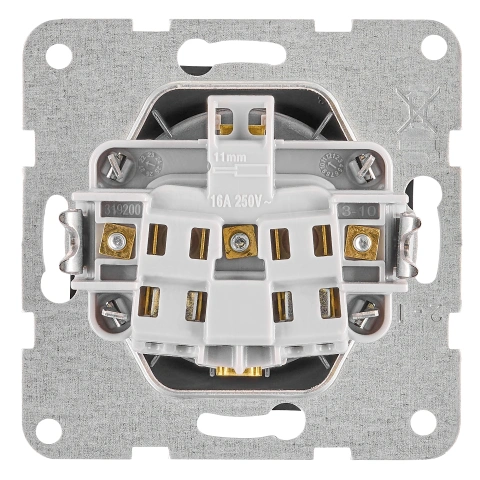 Pin socket outlet with safety shutter, screw clamps, black_2