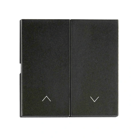 Rocker S 55, arrow symbol for blinds switch, push butt,black