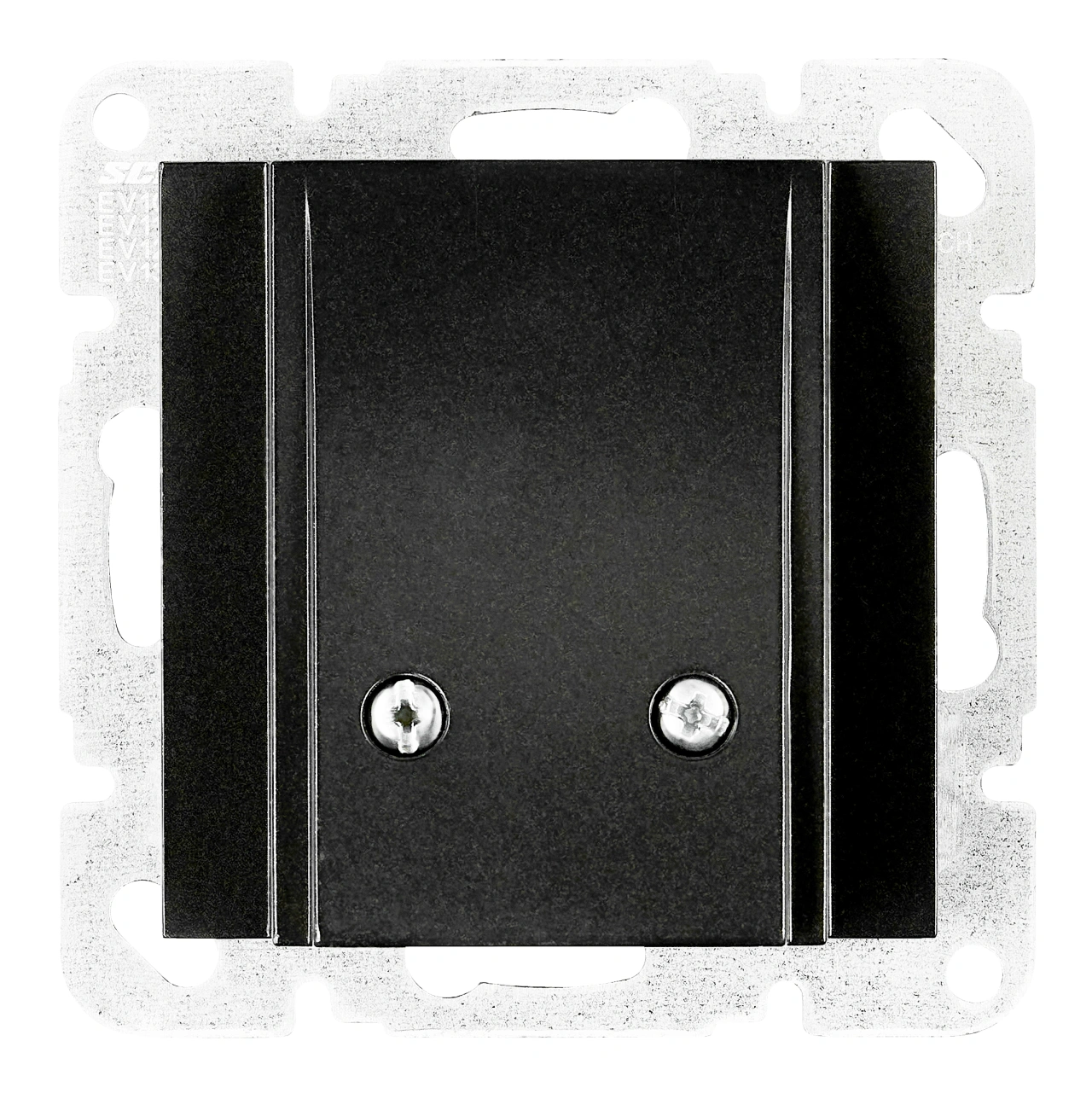 Cable outlet socket with cover, black