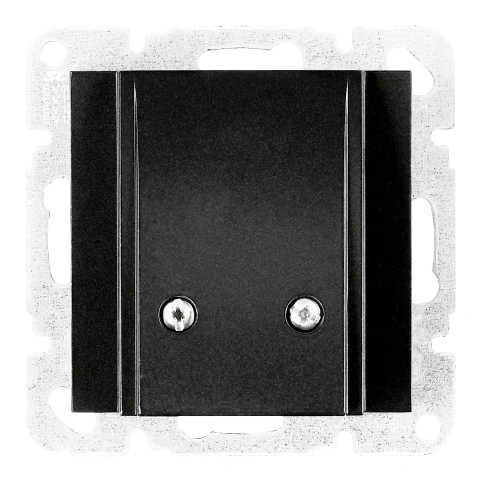 Cable outlet socket with cover, black