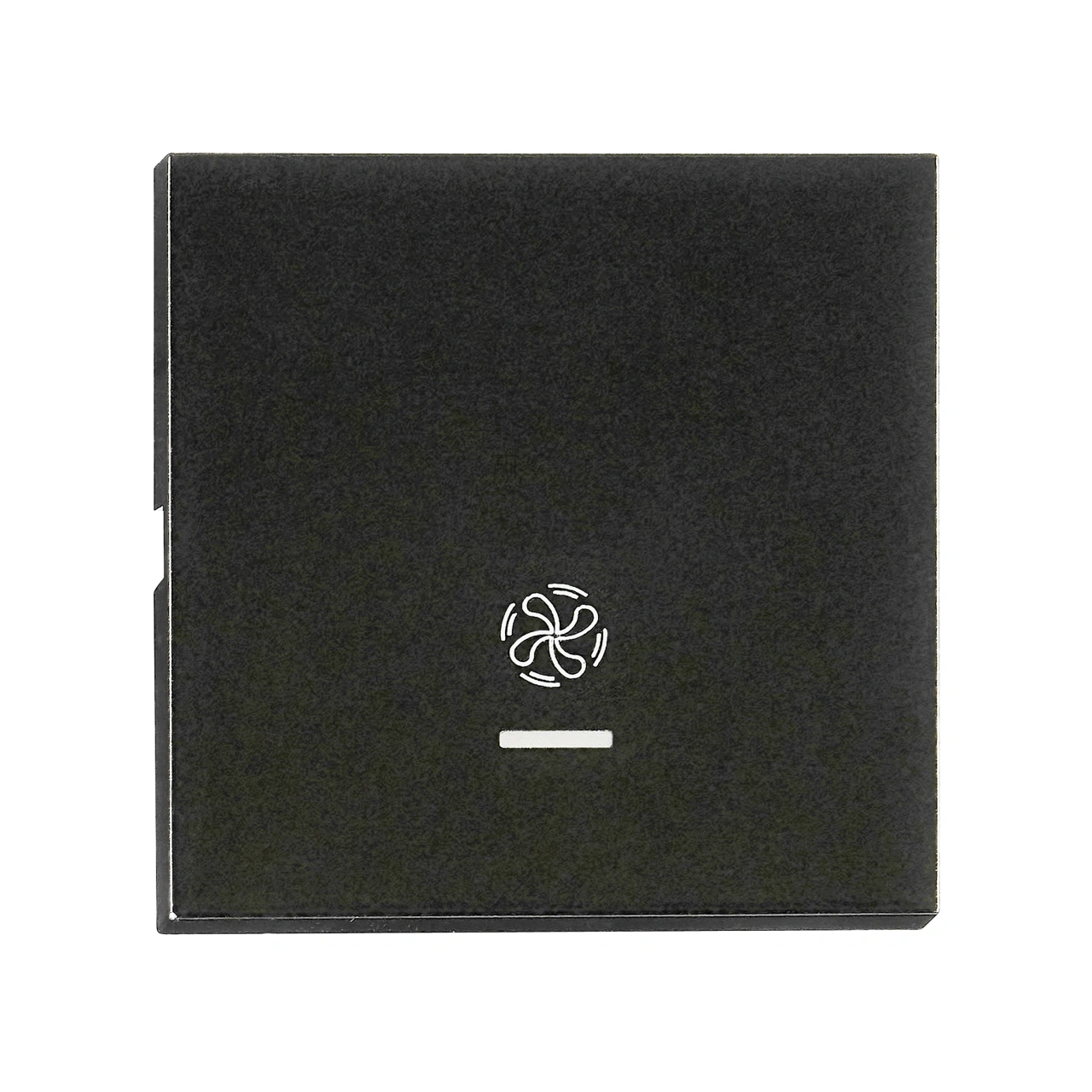 Rocker S 55 with tranparent control window, symbol fan,black