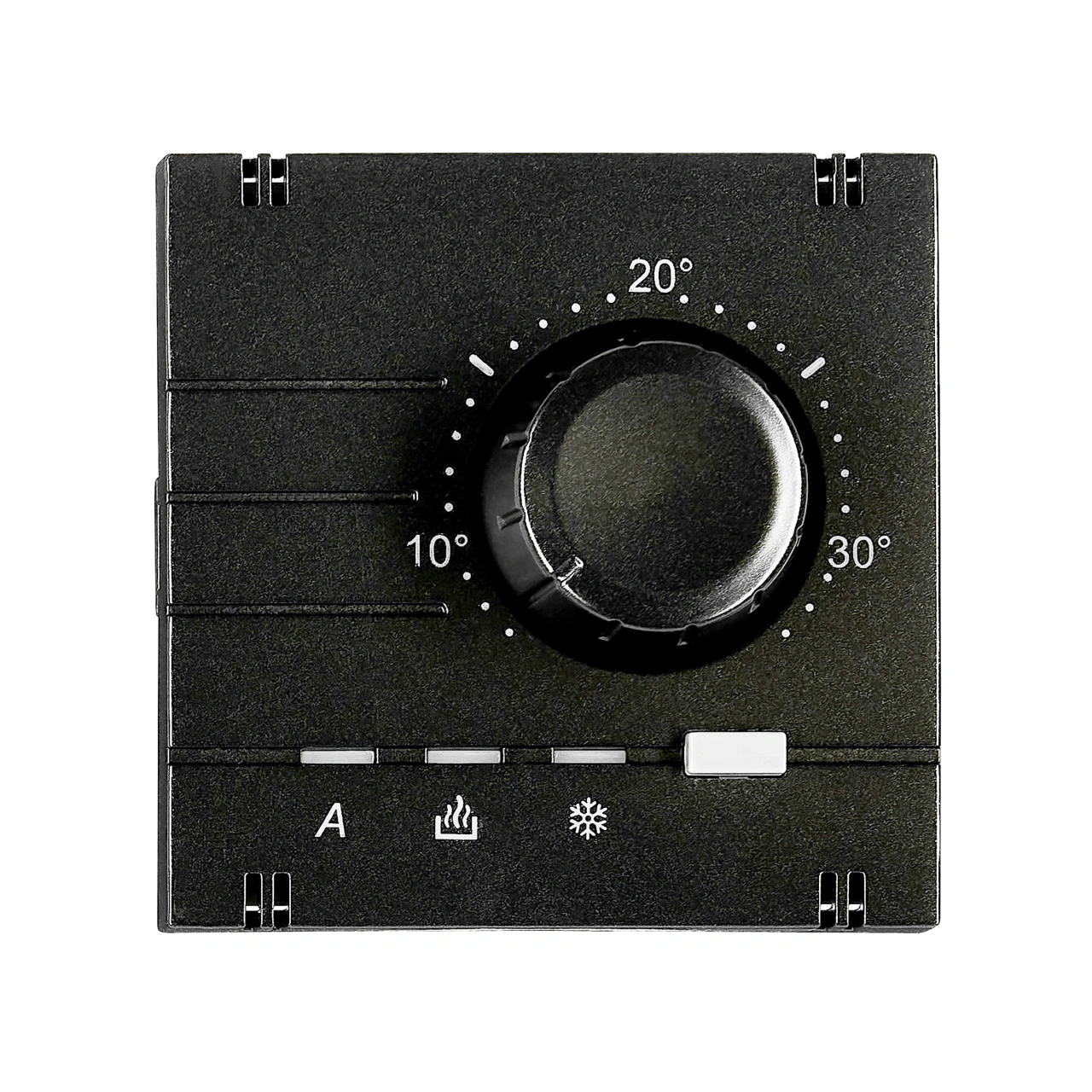 Analog thermostat - top part, heating/cooling, black
