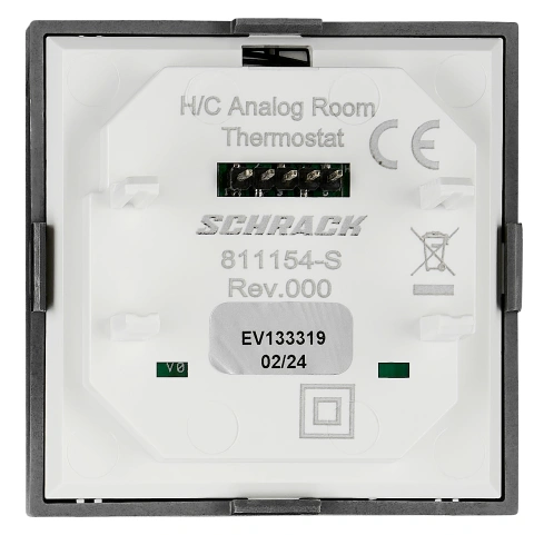 Analog thermostat - top part, heating/cooling, black_1