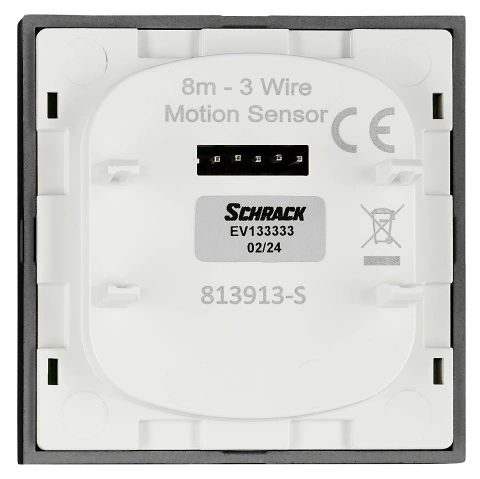 Motion Detector - top part, 180°, 8m, 3-wire, Master, black_1