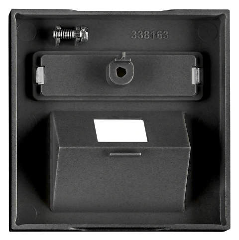 Cover for RJ45 UAE outlet, labelling window, 1-Port, black_1