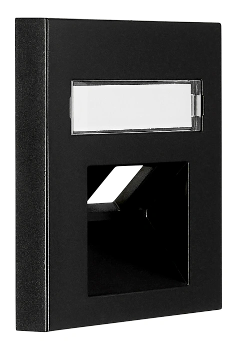 Cover for RJ45 UAE outlet, labelling window, 1-Port, black_2