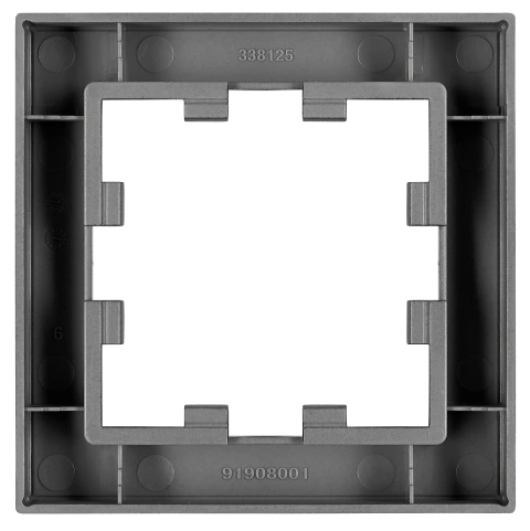 One gang frame, Design CUBIC, black_1