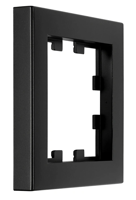 One gang frame, Design CUBIC, black_2