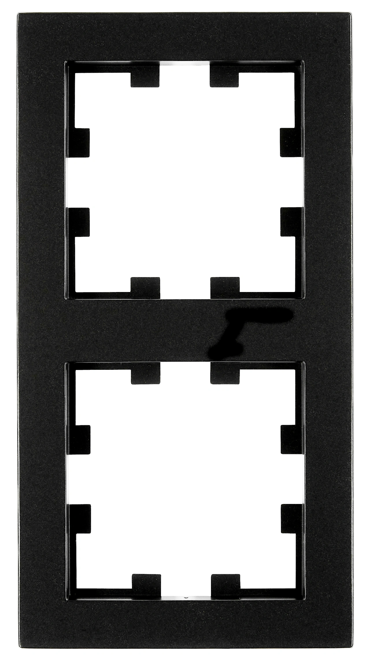 Two gang frame, Design CUBIC, black